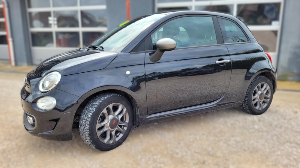 FIAT 500 S 1.2 ESSENCE NOIRE GARAGE AUTOMOBILES DU CHATEAU A PIERRE DE BRESSE - AGENT CITROEN ET PEUGEOT