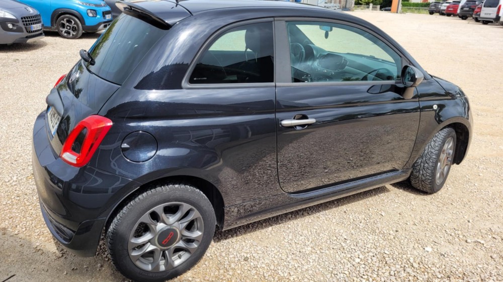 FIAT 500 S 1.2 ESSENCE NOIRE GARAGE AUTOMOBILES DU CHATEAU A PIERRE DE BRESSE - AGENT CITROEN ET PEUGEOT