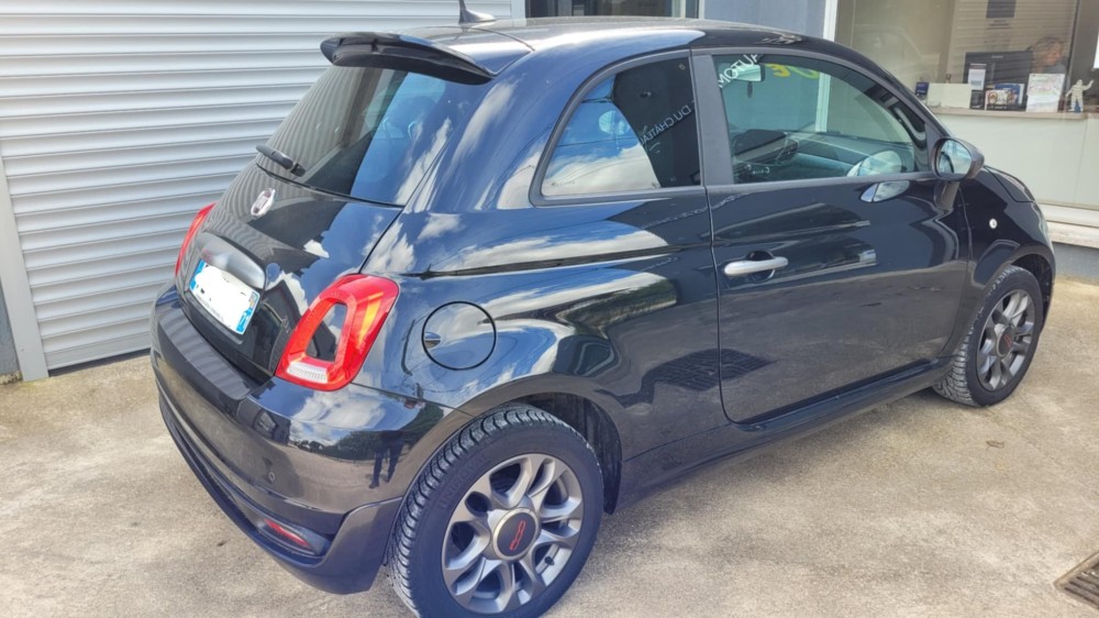 FIAT 500 S 1.2 ESSENCE NOIRE GARAGE AUTOMOBILES DU CHATEAU A PIERRE DE BRESSE - AGENT CITROEN ET PEUGEOT