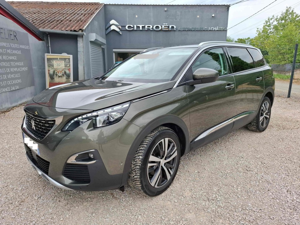 PEUGEOT 5008 1.5 BLUE HDI 130 ALLURE BUSINESS EAT8 7 PLACES GRIS AU GARAGE AUTOMOBILES DU CHATEAU A PIERRE DE BRESSE